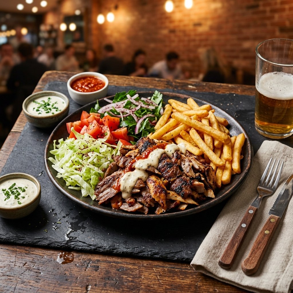 Saftig Kebabtallerken hos Rælingen Pizza